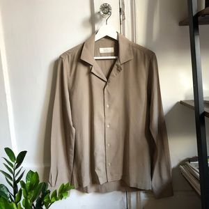 Zara Studio Man Brown Shirt S Cotton